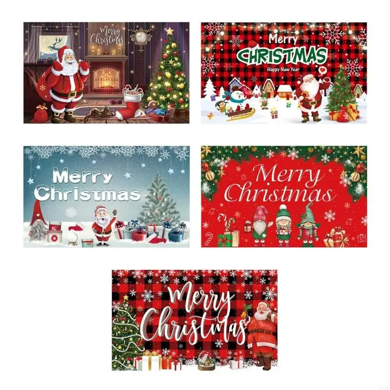 70 8x43 Christmas Scene Backdrop Polyester Cloth Indoor Holiday Party