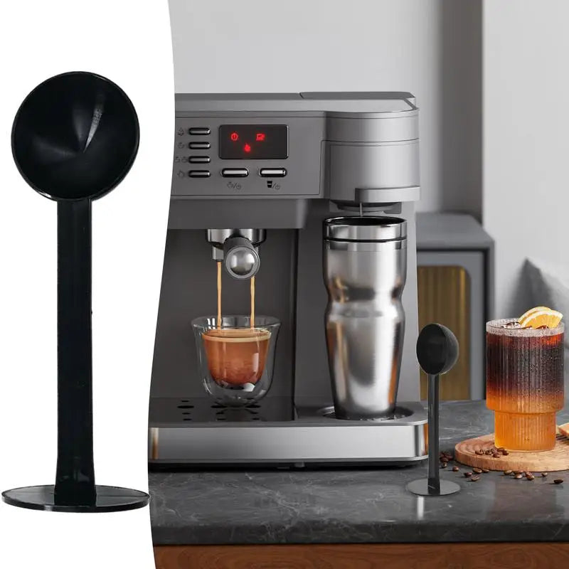 Coffee Scoop and Tamper Espresso Tamper Coffee Measuring Spoon 2-in-1 Espresso Coffee Bean Spoon Tamping Scoop for Home Zpaxo