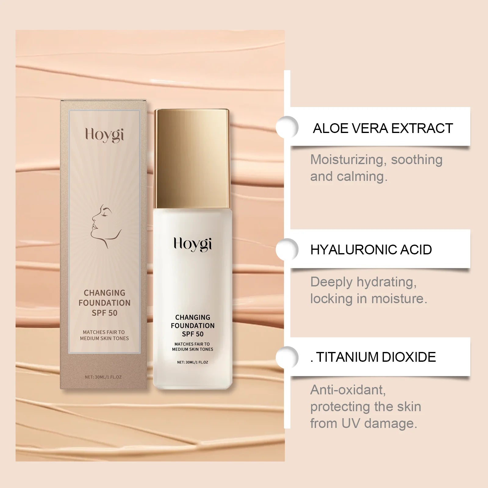 Hoygi Concealing Foundation – Matte, Lightweight & Moisturizing Liquid Foundation Zpaxo