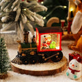 Christmas Train Music Box Water Globe with LED Lights Gift Christmas Music Box Zpaxo colored Santa Claus