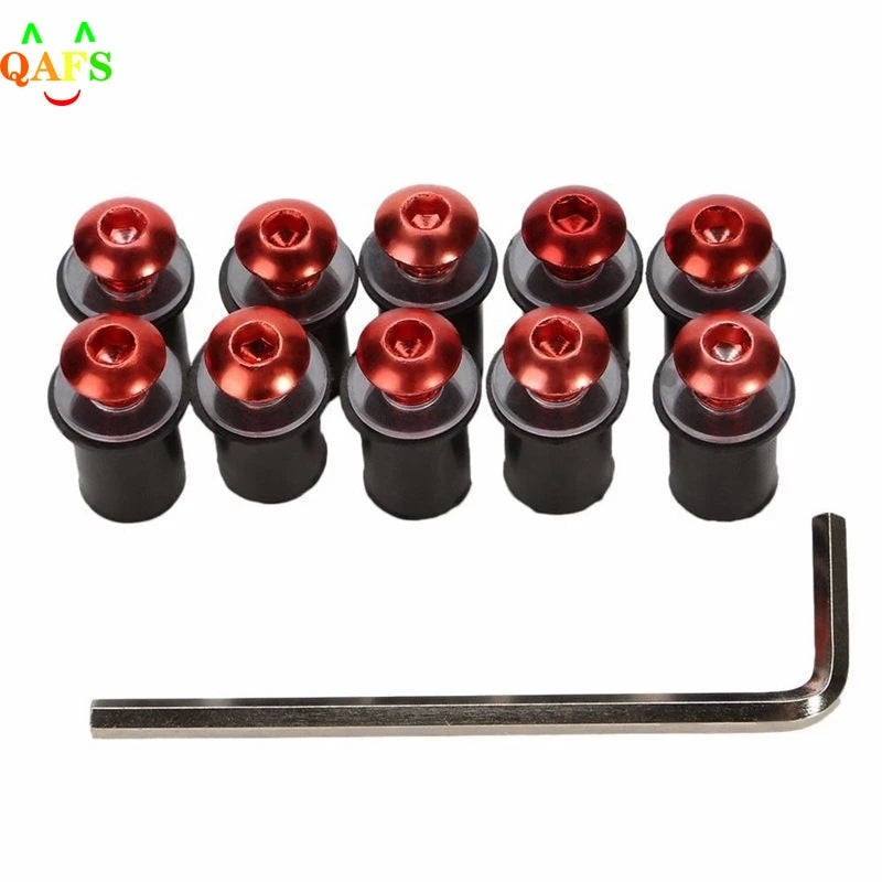Aluminum Motorcycle M5 X CNC Windscreen Windshield Screw Bolts Nuts