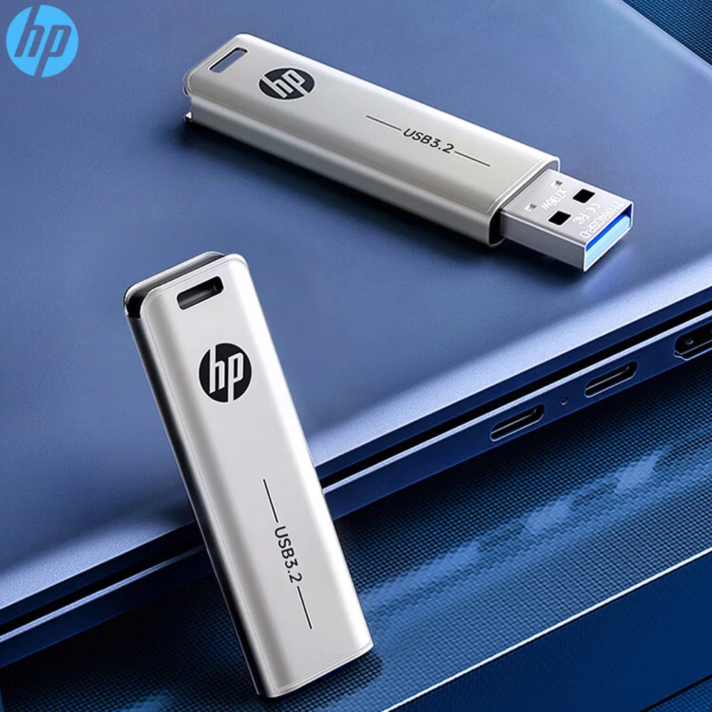 HP 256GB USB 3.2 Metal Flash Drive High-Speed Retractable Pendrive for PC Car Stereo 128GB 64GB 32GB Zpaxo USB3.2 256GB