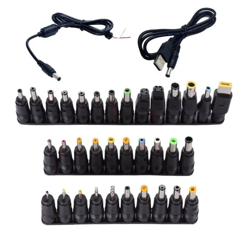 652F DC5.5x2.1 Laptops Power Adapter for Laptops Power Charging with 34PCS Barrels Plugs Zpaxo