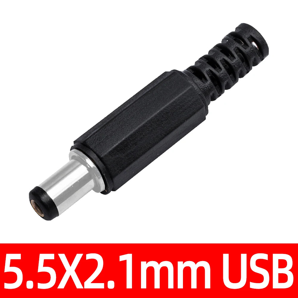 DC-015 5 3-Pin Panel Mount DC Power Jack Connector Nut Zpaxo 10PCS 5.5X2.1mm USB