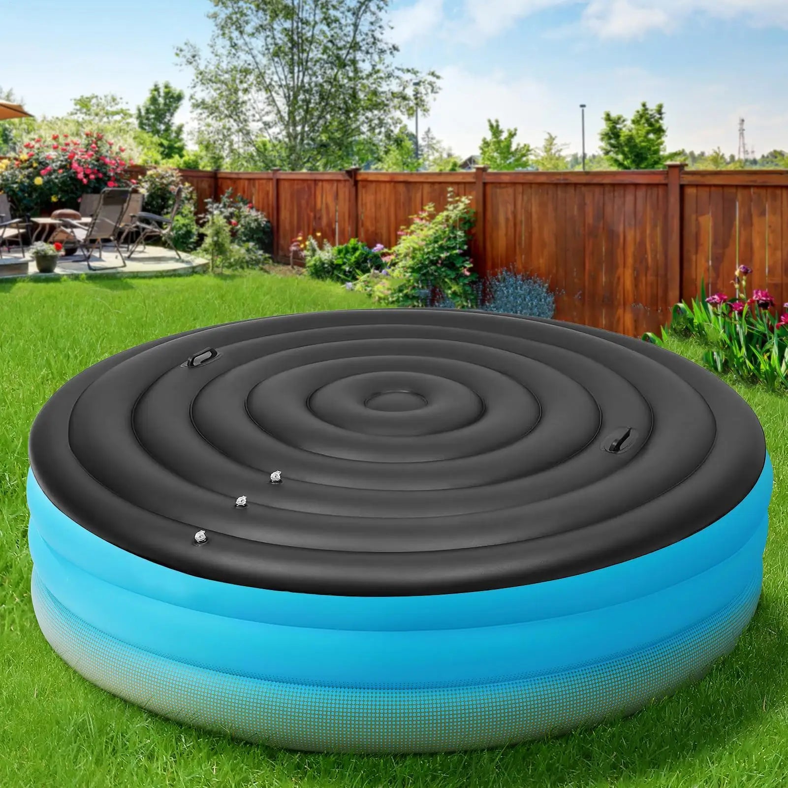 Inflatable Tub Cover 3 Sizes Adjustable Thermal Spa Pool Lid Energy