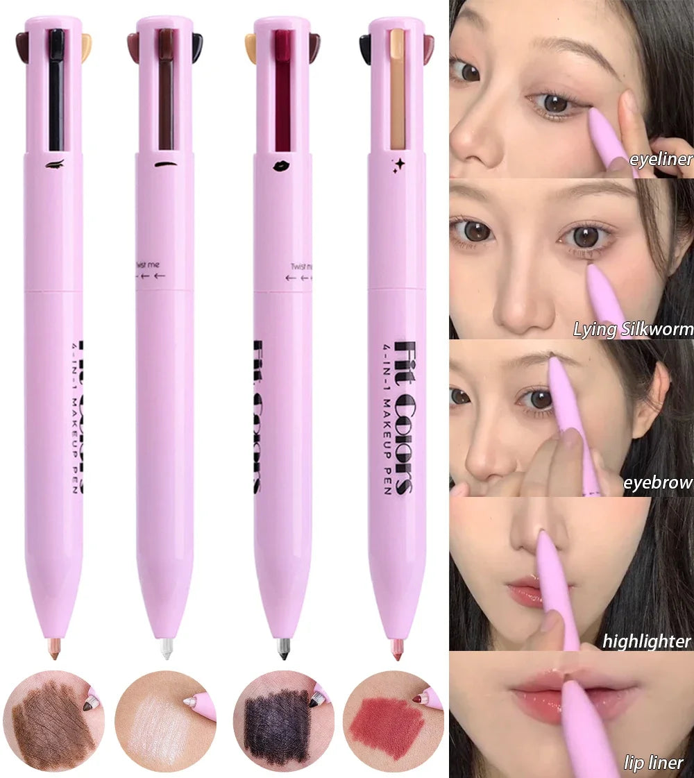 4-in-1 Multi-functional Lip Liner Eyeliner Eyebrow Highlighter Pencil