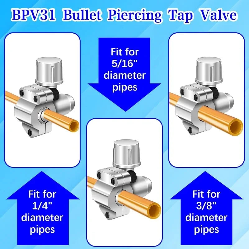 BPV-31 Cartridge Piercing Valve – 3-in-1 HVAC Line Tap