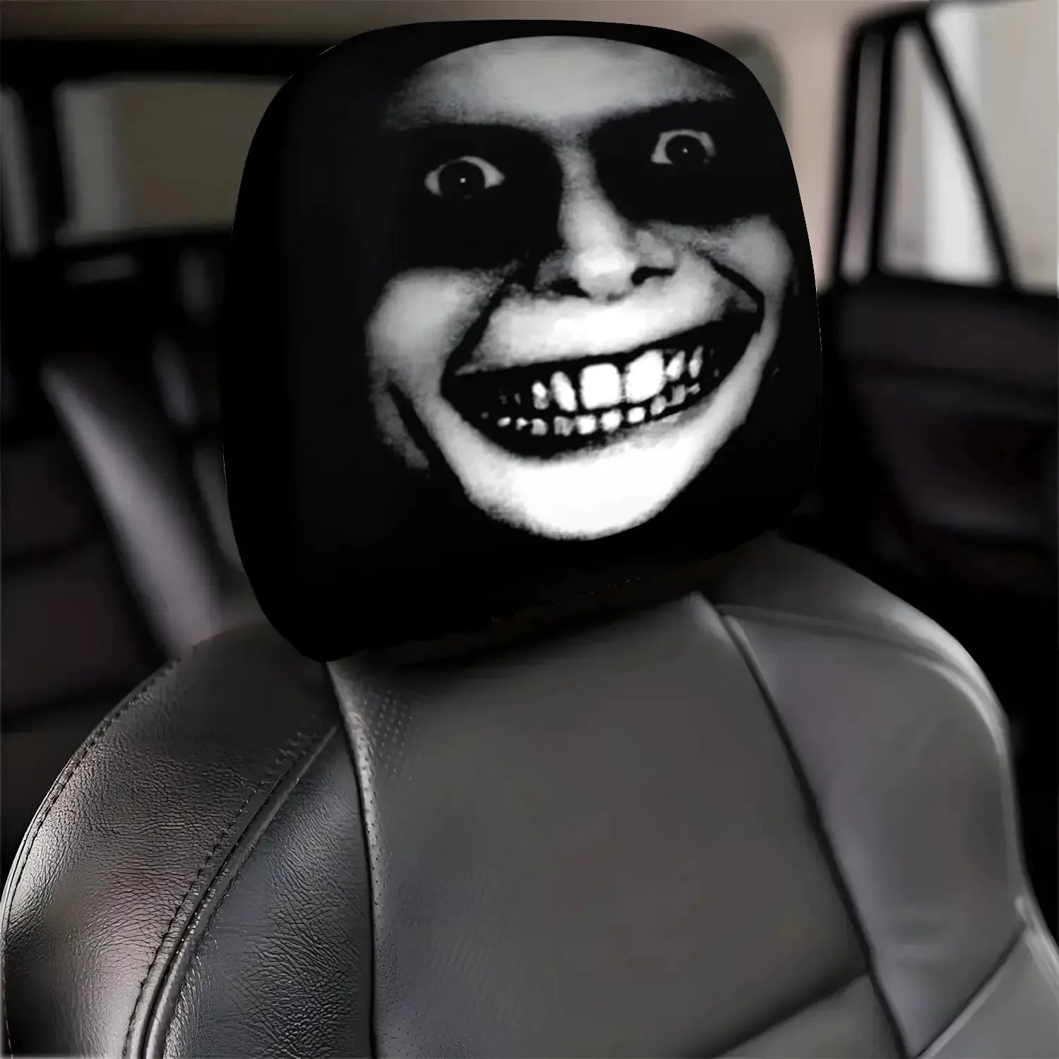 Horror Theme Printed Headrest Cover No Filling Comfortable Stylish