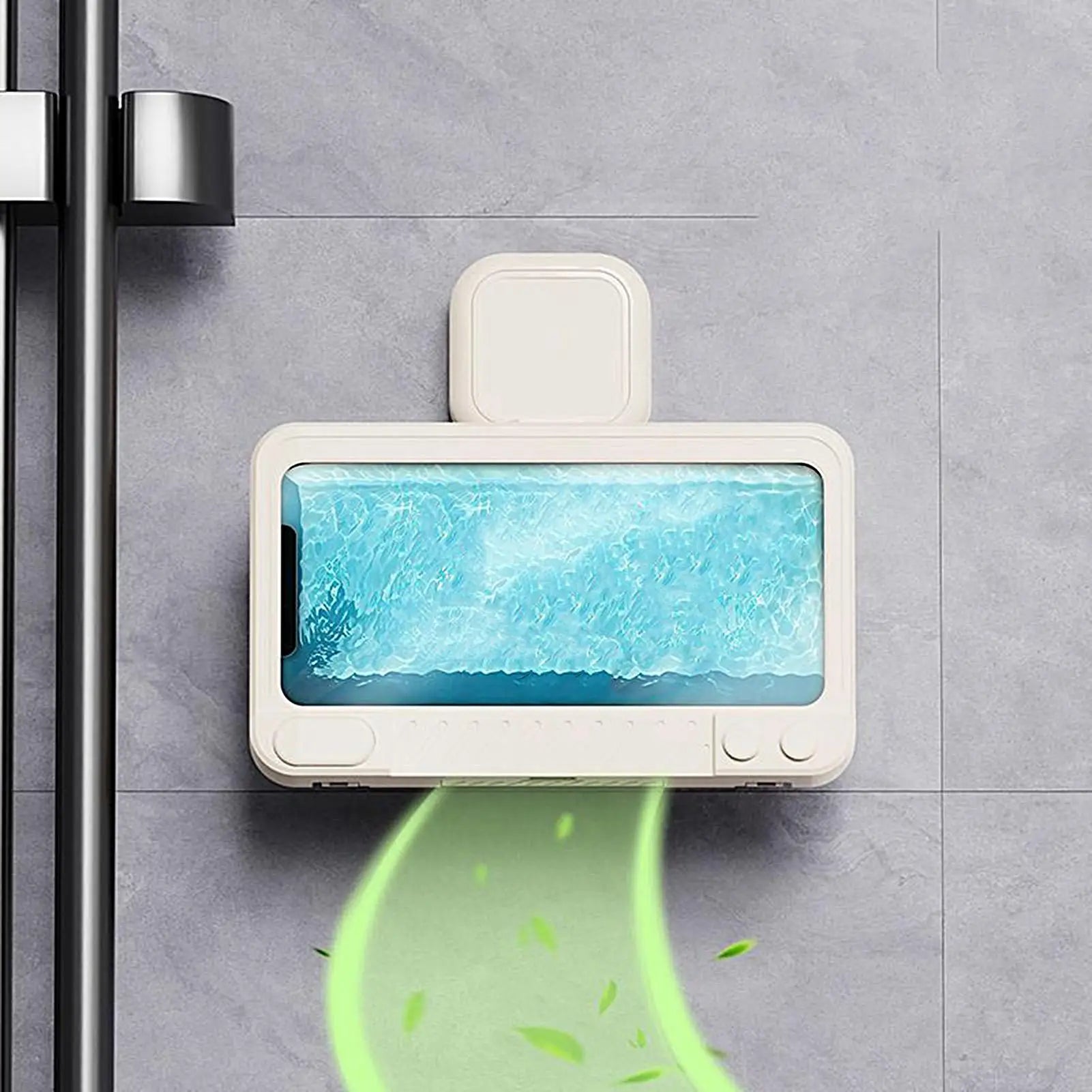 Shower Phone Holder Waterproof 360 Rotation Suction Speaker Wall