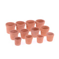 ▶12Pcs Miniature Flower Pots Handmade Red Clay For 1/12 Scale Dollhouse Garden Decorative Items for Home Zpaxo 12pcs