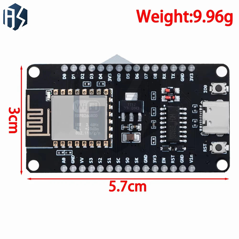 ESP8266 NodeMcu V3/V2/V2.1 WiFi Board – ESP-12E/12F CH340/CP2102/CH9102X Lua IoT Development Board Zpaxo