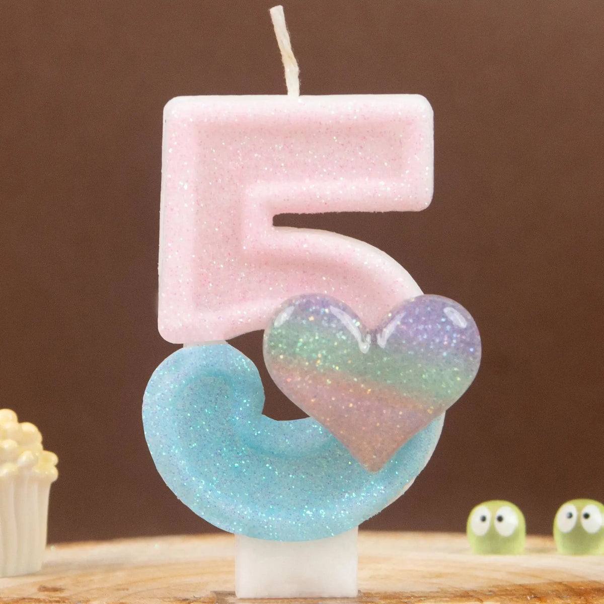 0 1 2 3 4 5 6 7 8 9 Pink Blue Gradient Glitter Heart-shaped Number Zpaxo 5 B15260F