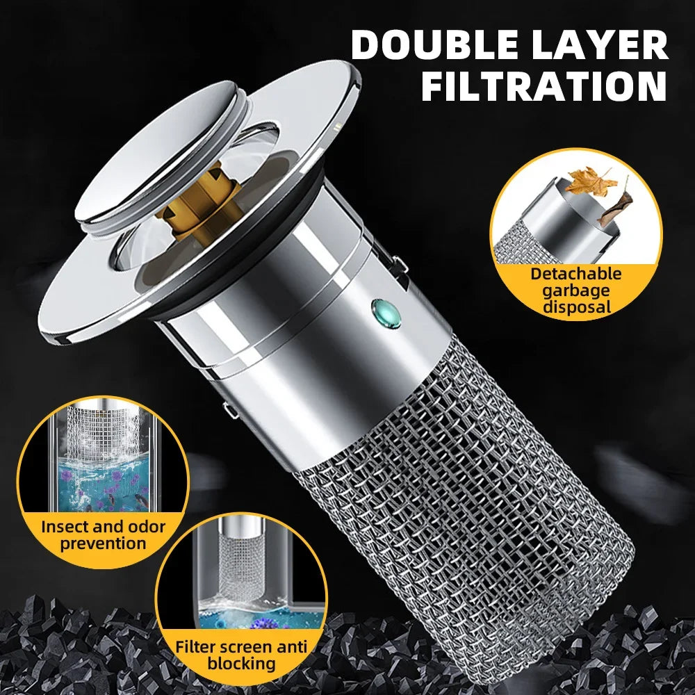 Sink Drains Filter Bathroom Pop-up Plug Stopper Wash Basin Hair Zpaxo
