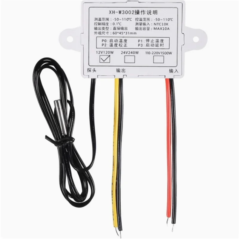 XH-W3002 microcomputer digital temperature controller switch module digital display W3001 temperature controller 12V220V Zpaxo