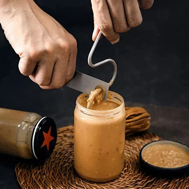 2025 Hot Peanut Butter Stirrer with Scraper Tool Almond Butter Mixing Tool Butter & Jam Stirrer Multipurpose Kitchen Tool Zpaxo