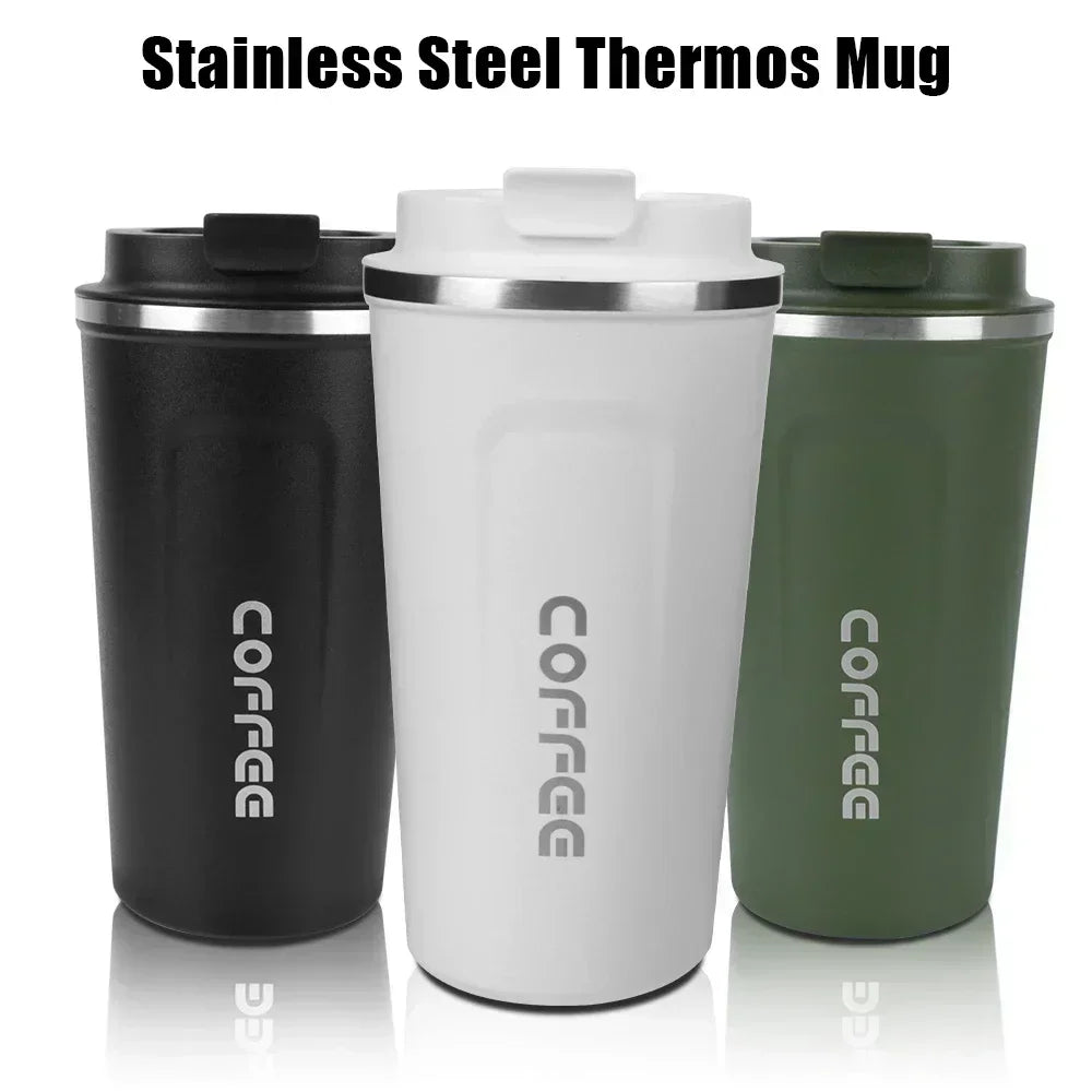 Leak-Proof Travel Thermos Mug 380/510ml – Double Wall Steel Travel Thermos Mug Zpaxo