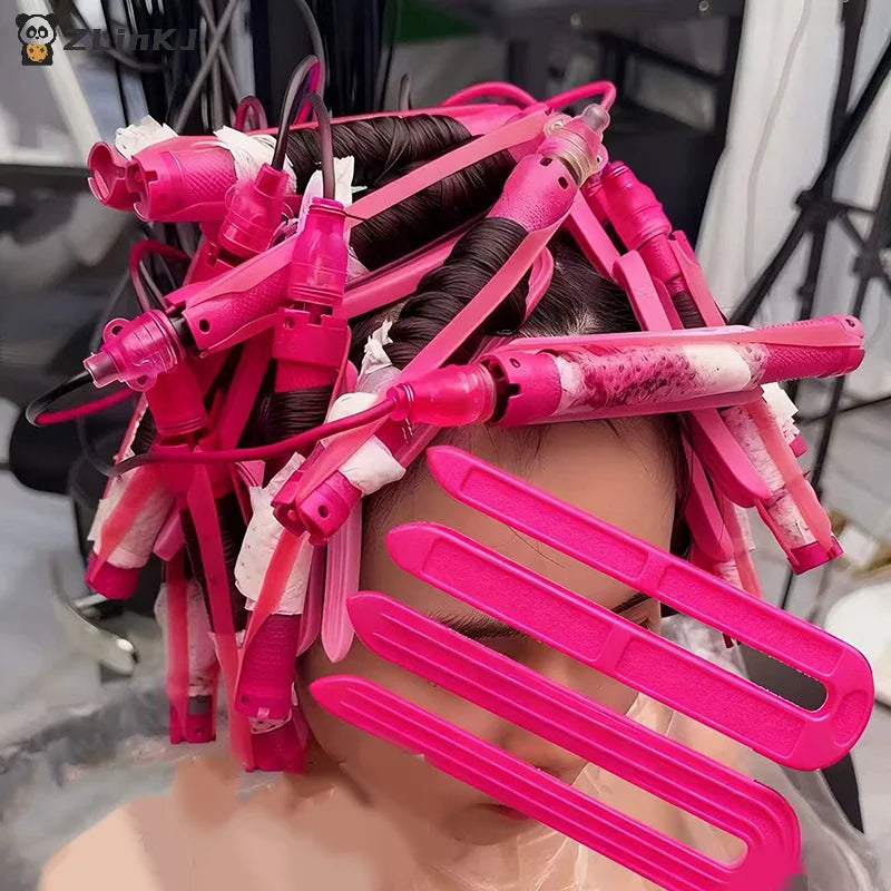 ▶6/12Pcs U-shaped Insulation Clip High Temperature Salon Hair Perming Barber Perm Hair Pad Curly Accessory Styling Tools Zpaxo