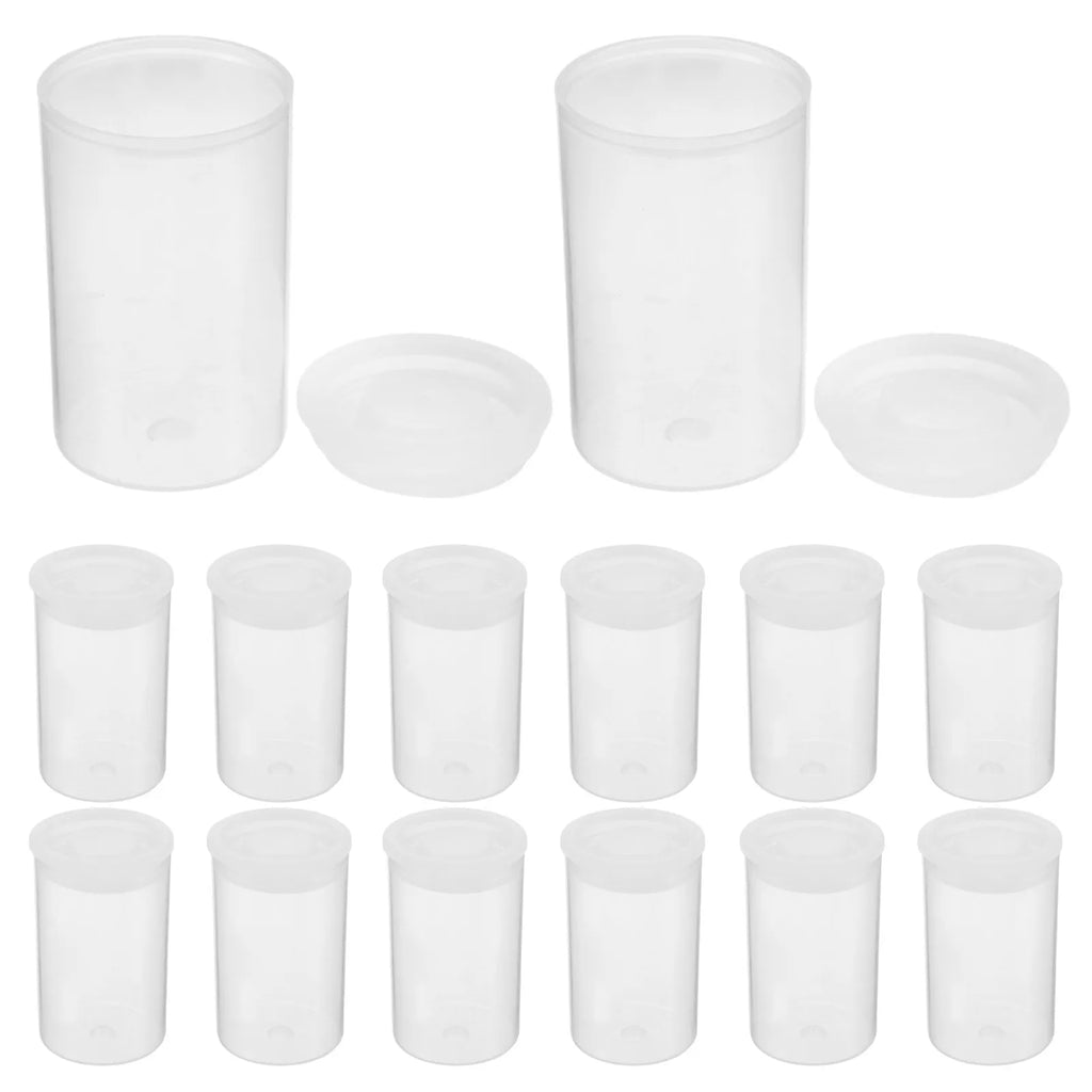 Transparent Storage Containers Plastic Film Canisters Lids Small
