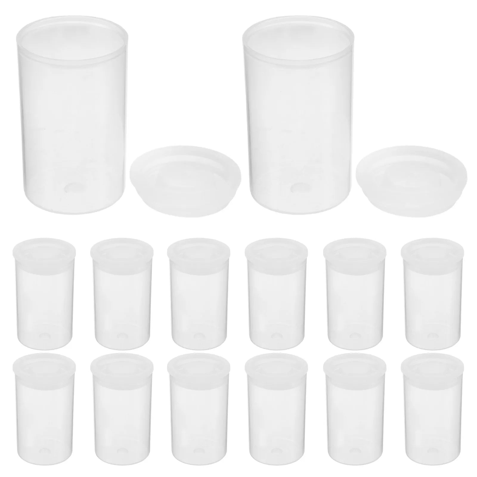 Transparent Storage Containers Plastic Film Canisters Lids Small