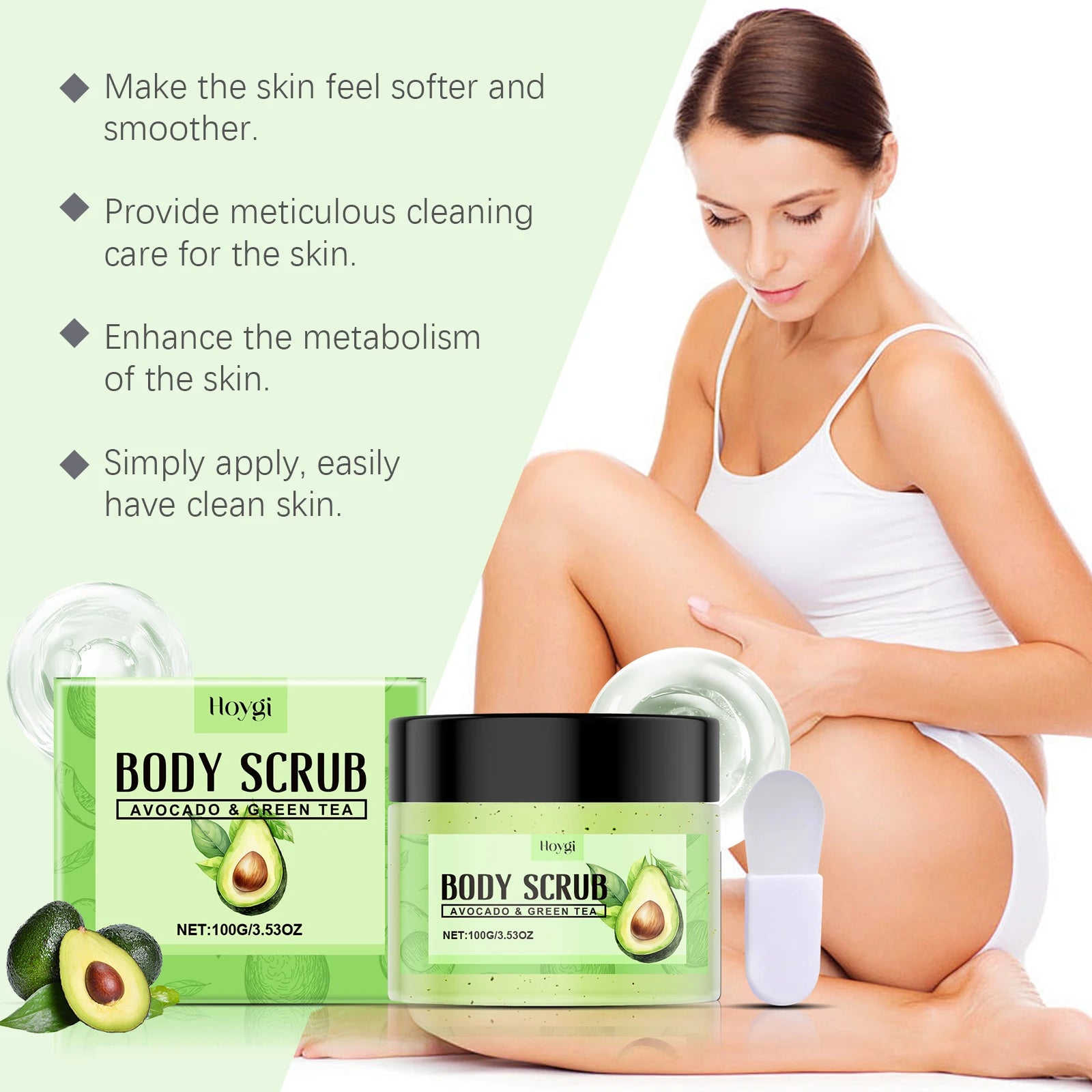 Hoygi Matcha Body Scrub – Exfoliate, Cleanse & Nourish Skin Body Scrub Zpaxo