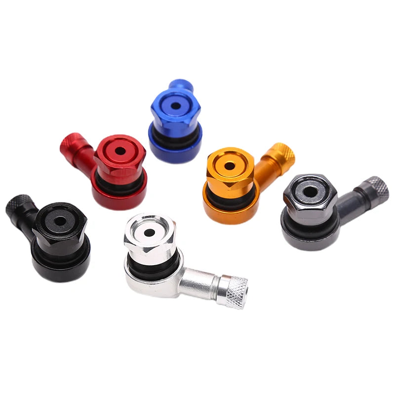 Aluminum Alloy Black Valve Motorcycle Rim 90 Degree Angle Wheel Tire