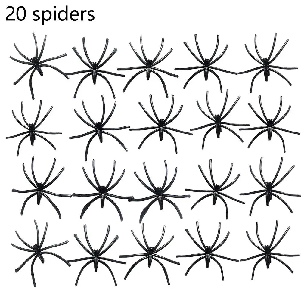 Halloween Stretchy Spider Web Decoration with Spiders | Haunted Decor Halloween Decoration Zpaxo C