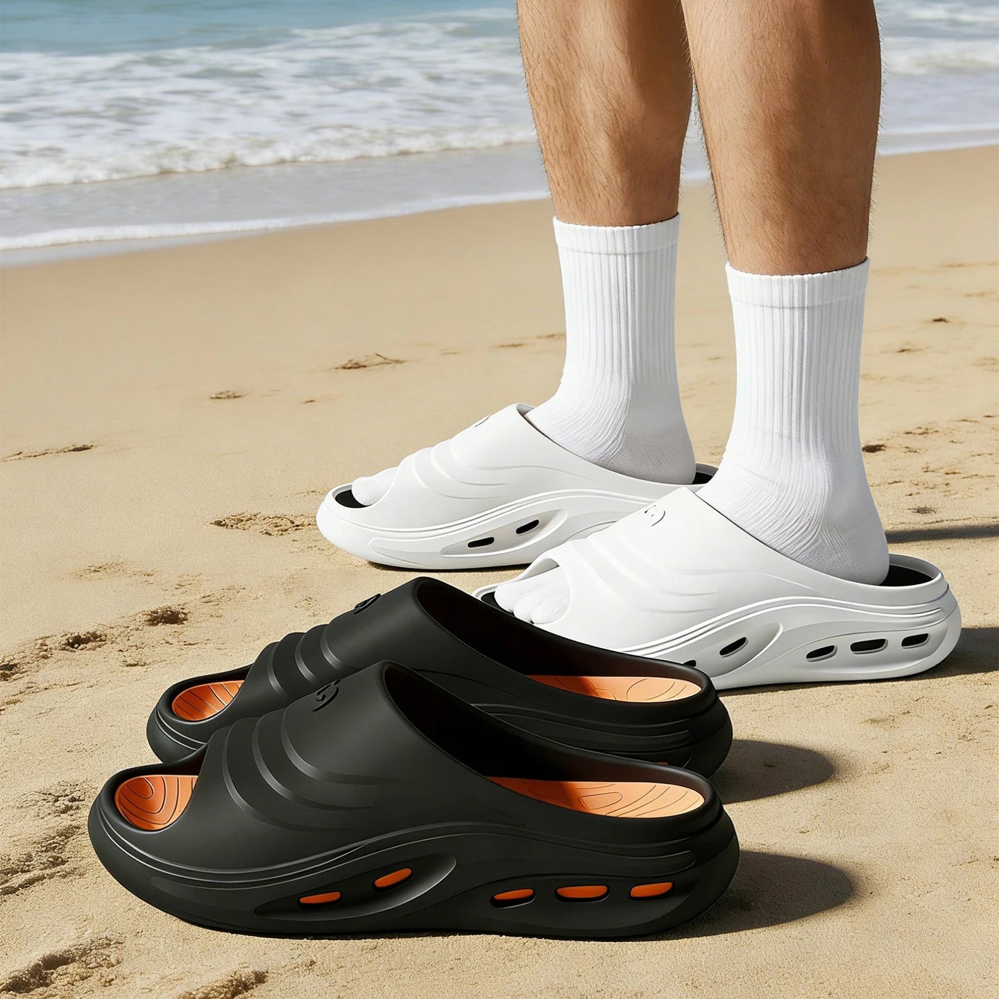 Removable Men's Summer Sandals Outdoor Slippers Non-slip Breathable