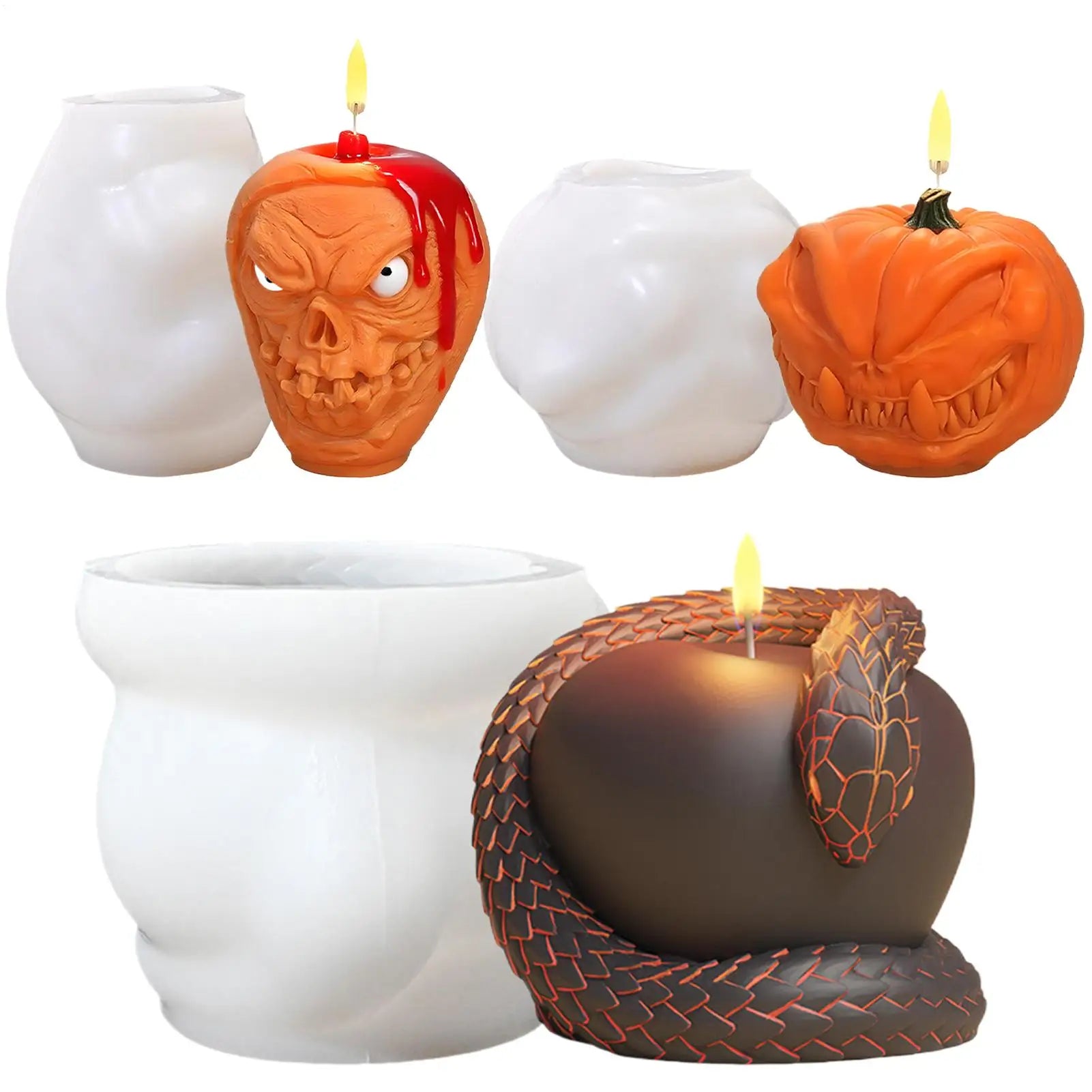 Halloween Resin Molds Silicone Soap Mould Spooky Craft Mold Easy
