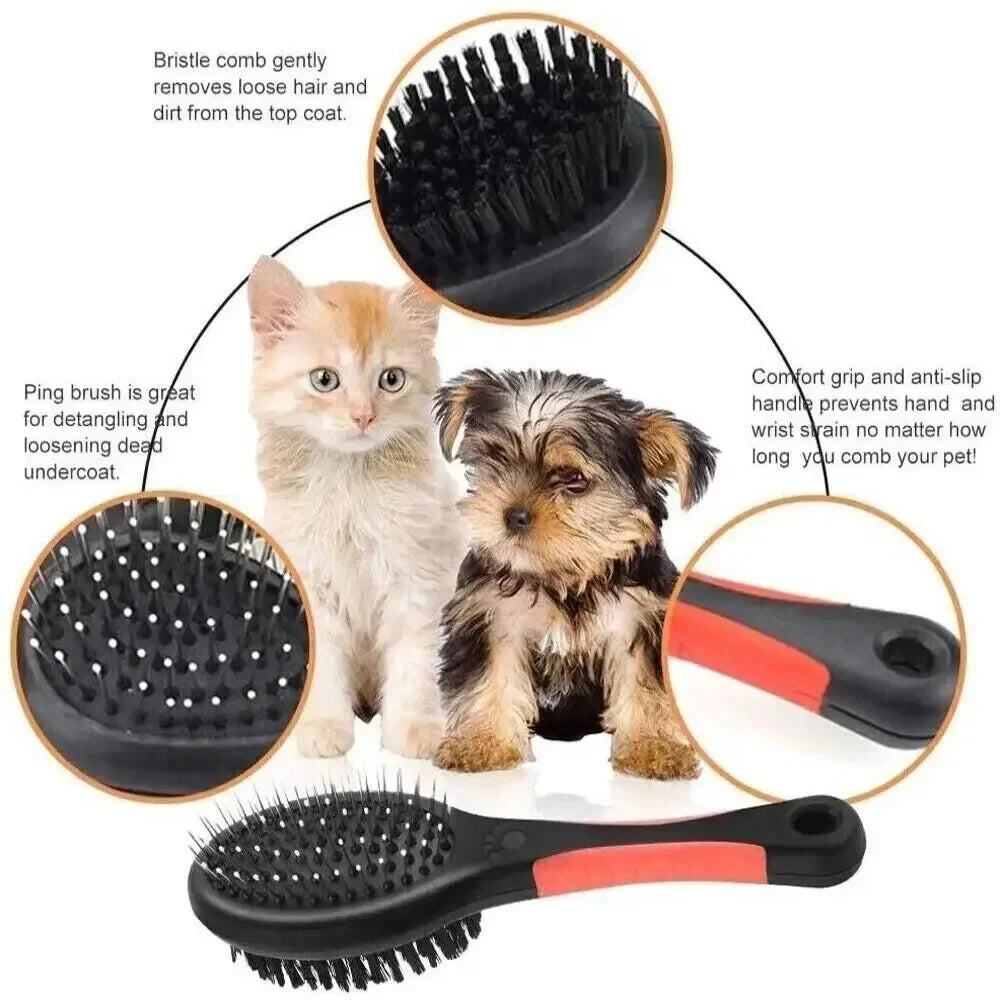 Pet Dog Needle Comb Durable Double-sided Bathing Brush Plastic Zpaxo