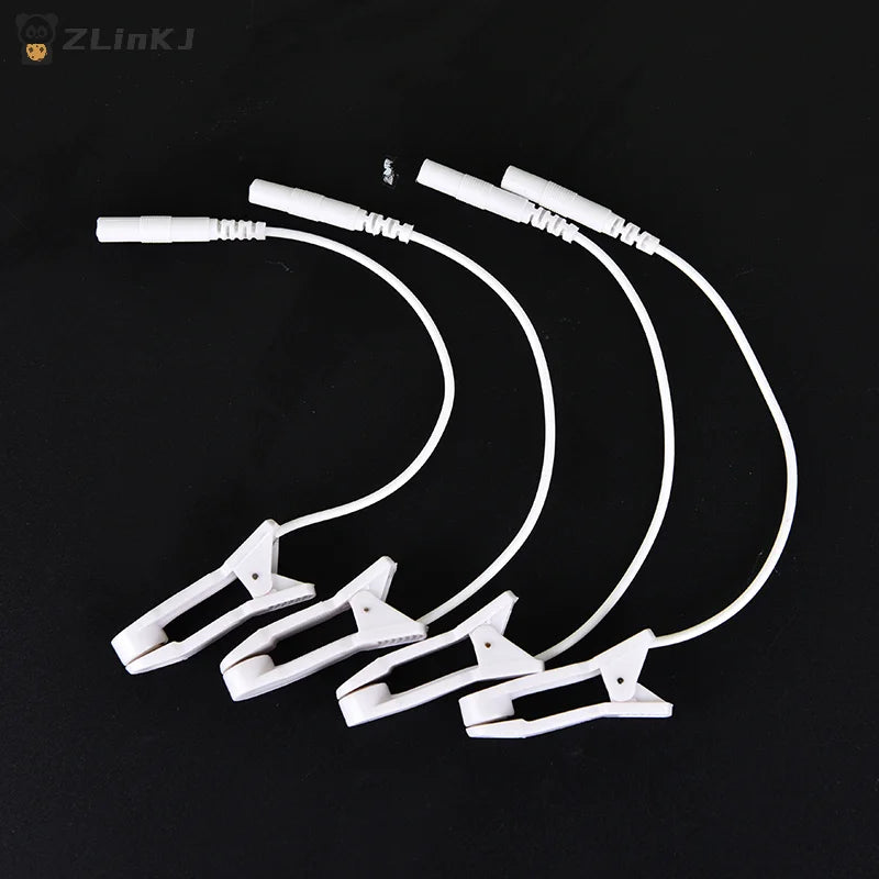 Ear Soothing Comfort Clip Tens Electrode Lead Wire Connecting Cable Zpaxo