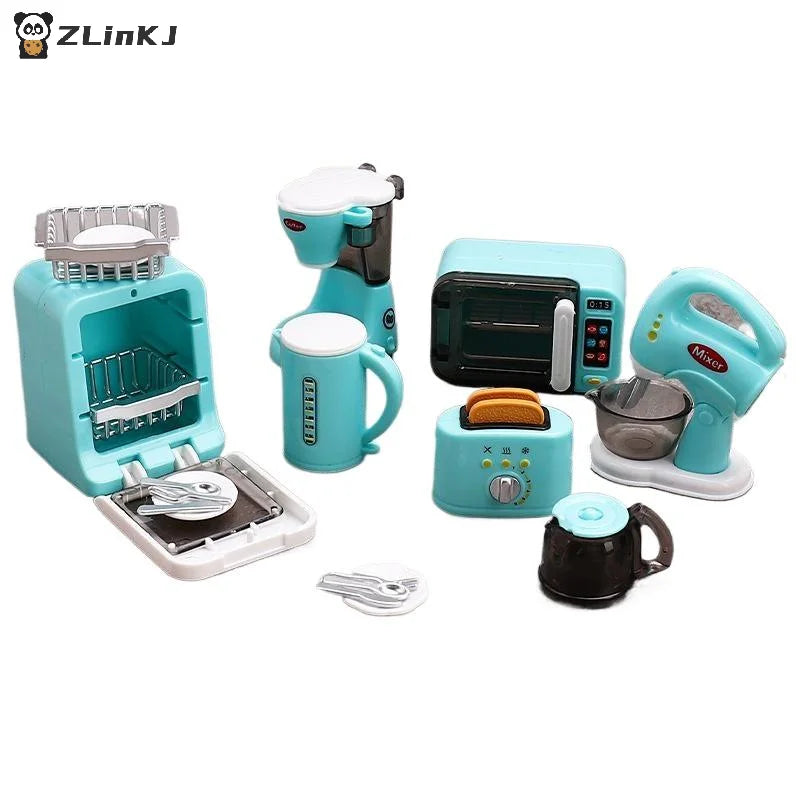 ▶1Set 1:12 Dollhouse Miniature Coffee Machine Egg Beater Home Appliances Decor Toy Doll House Accessories Zpaxo