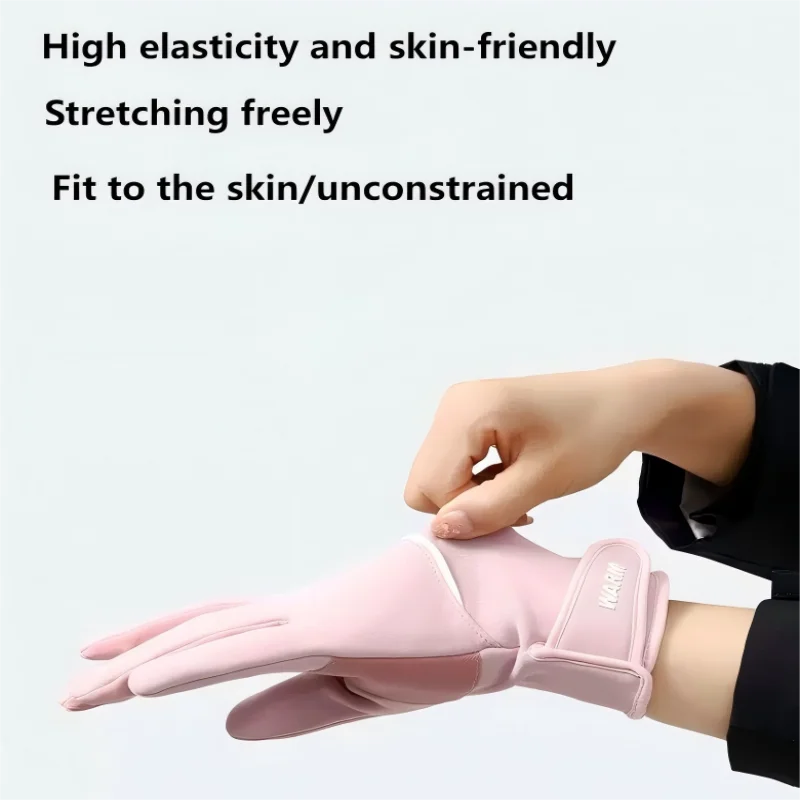 Cycling Non-slip Gloves Women's Winter Velvet Warm Windproof Outdoor Zpaxo