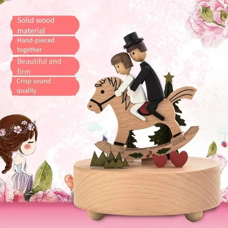 Wooden Crystal Ball Music Box – Castle in the Sky Gift