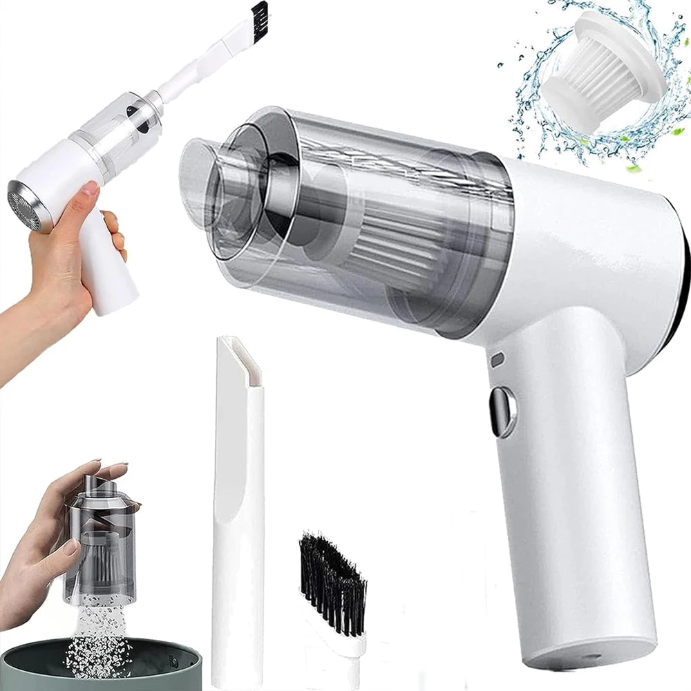Mini Car Vacuum Cleaner Powerful Cleaning Machine Strong Suction Handheld High Power for Car Wireless Portable Home Appliance Zpaxo