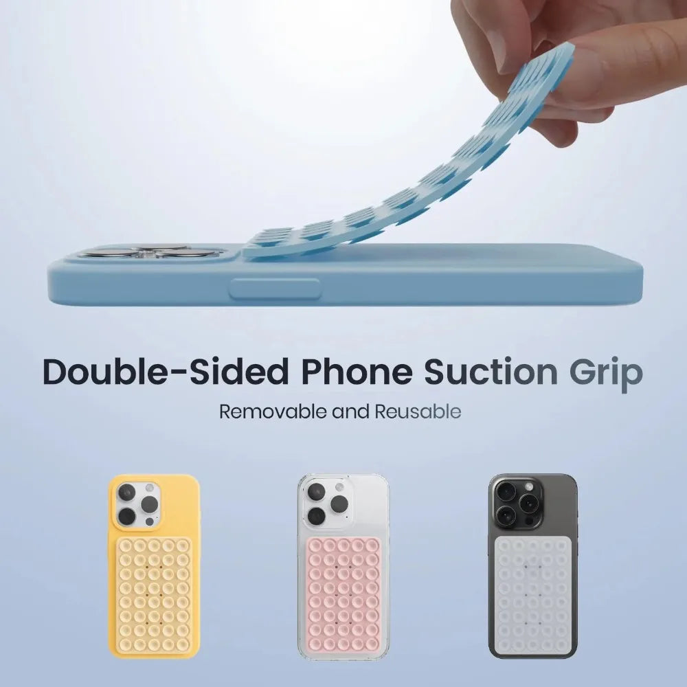 Multi-Functional Phone Case Backed Silicone Suction Pad Holder Double Side Suction Cup Bracket Fixture Desk Car Stand For iPhone Zpaxo