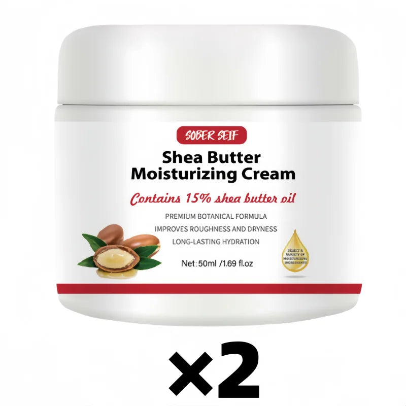 Hyaluronic Acid Shea Butter Ceramide Facial Moisturizer 50ml Repair Damaged Skin Deep Nourishing Dry Skin Care Product Zpaxo 2pcs