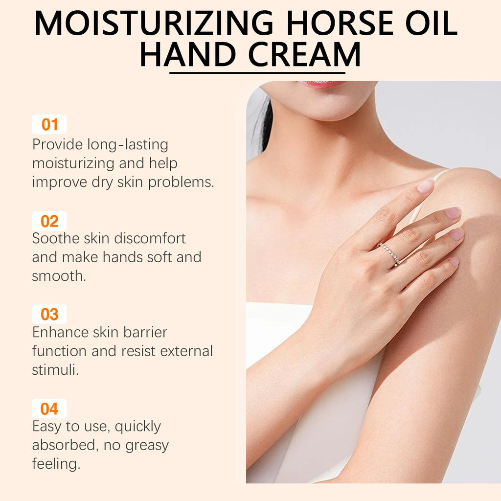 OceAura Horse Oil Hand Cream – Moisturizing Anti-Crack 100g Horse Oil Hand Cream Zpaxo
