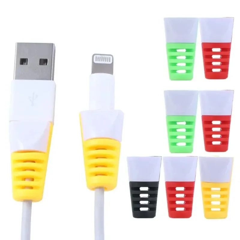 10-Pack USB Cable Protector Sleeves – Colorful Cord Savers Cable Protector Sleeve Zpaxo