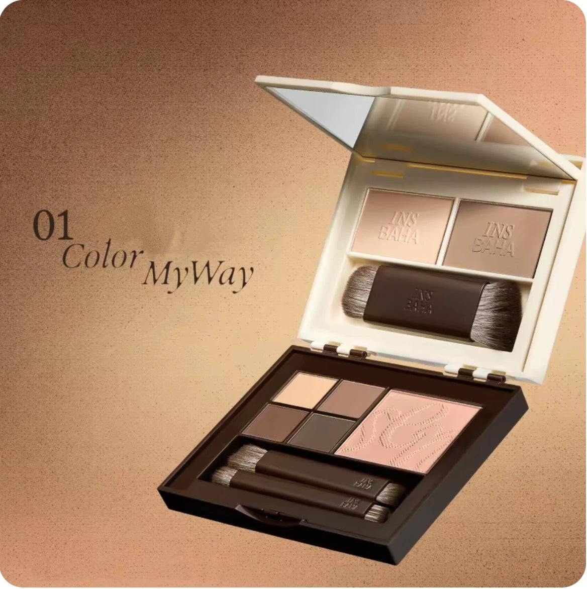 INSBAHA Eyeshadow All-in-one Face Palette My Way Blush Highlighter Zpaxo