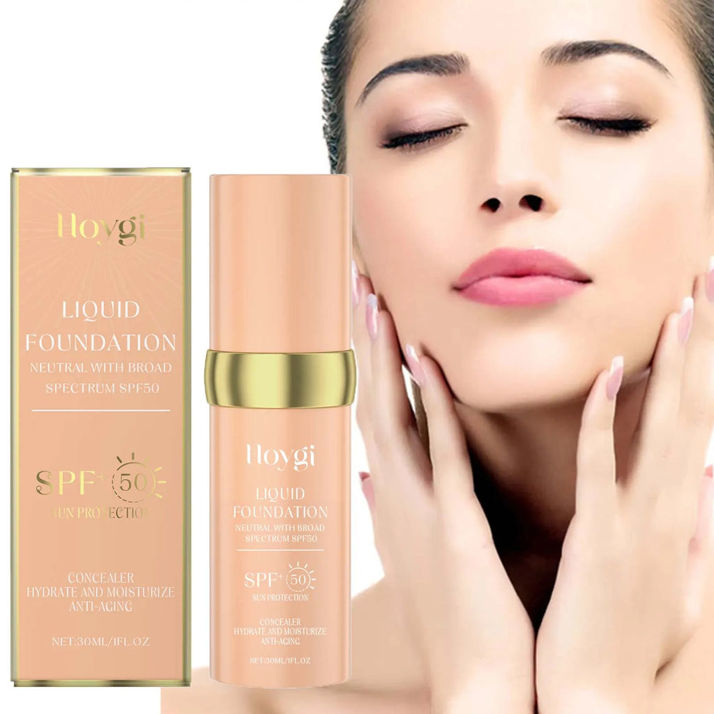 Hoygi SPF 50 Liquid Foundation – High Coverage & Waterproof Liquid Foundation Zpaxo