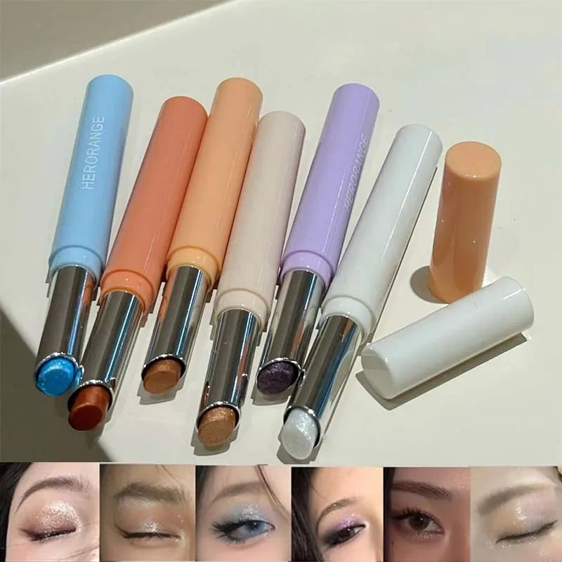 Punk Purple Metallic Eyeshadow Stick Waterproof Lasting Pearlescent
