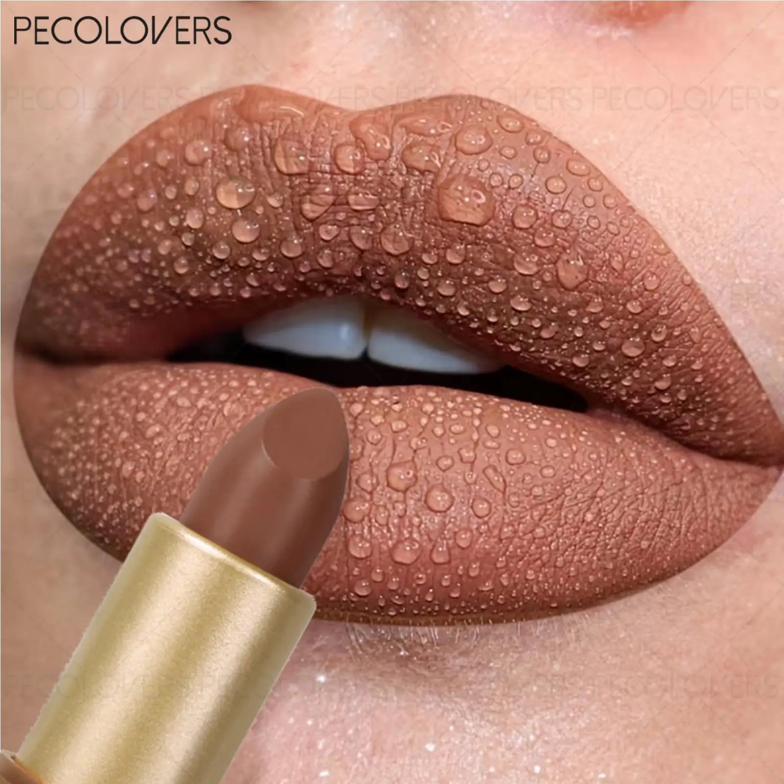 1PC [Gift for Girls] Long-Lasting Moisturizing, Brown Matte Lipstick, Velvet Matte Effect, Rich And Natural Color Zpaxo