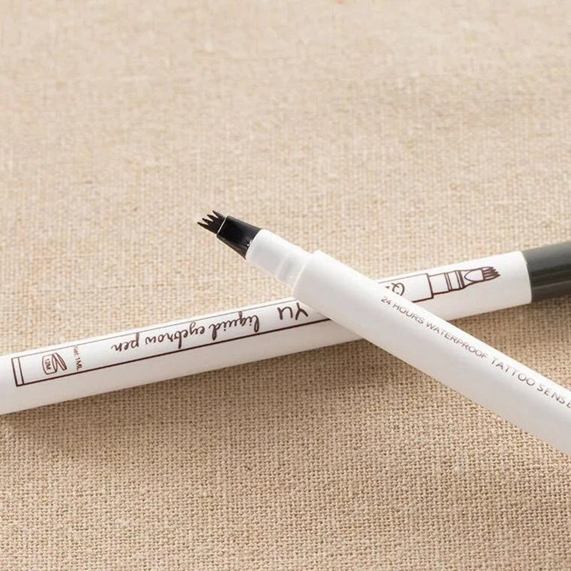 4 Splitted Head Liquid Eyebrow Pencil Outline Wild Eyebrow Long Lasting Waterproof High Pigmented Brow Makeup Pen Cosmetics Zpaxo