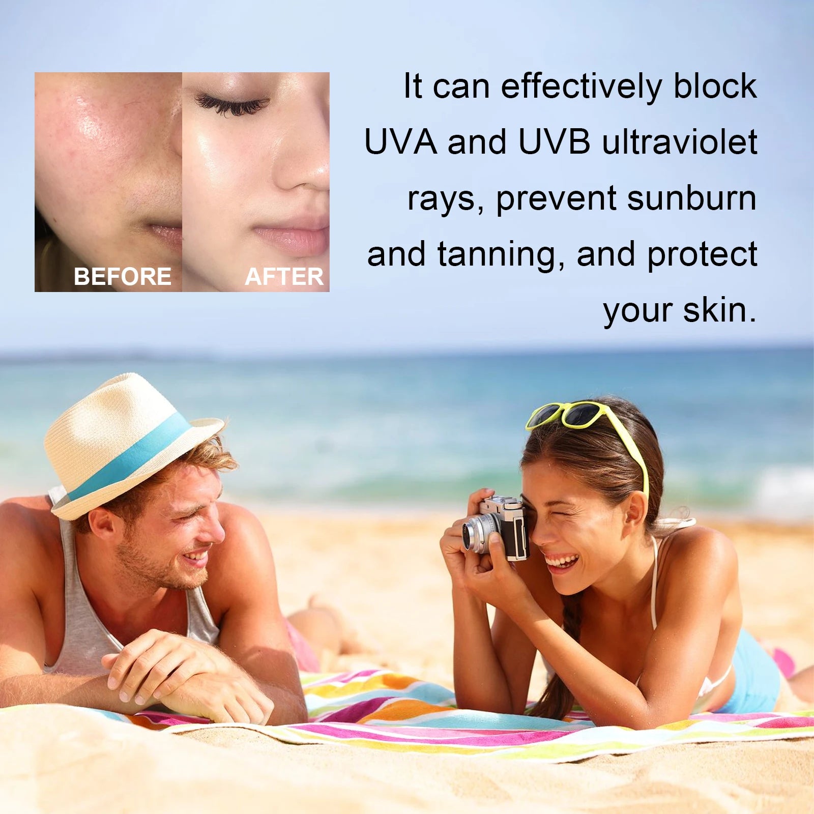 Face & Body Sunscreen Non-Greasy SPF 100+ Facial Sunblock UVA & UVB Protection Sunblocking Cream Anti Aging for Summer Beach Zpaxo