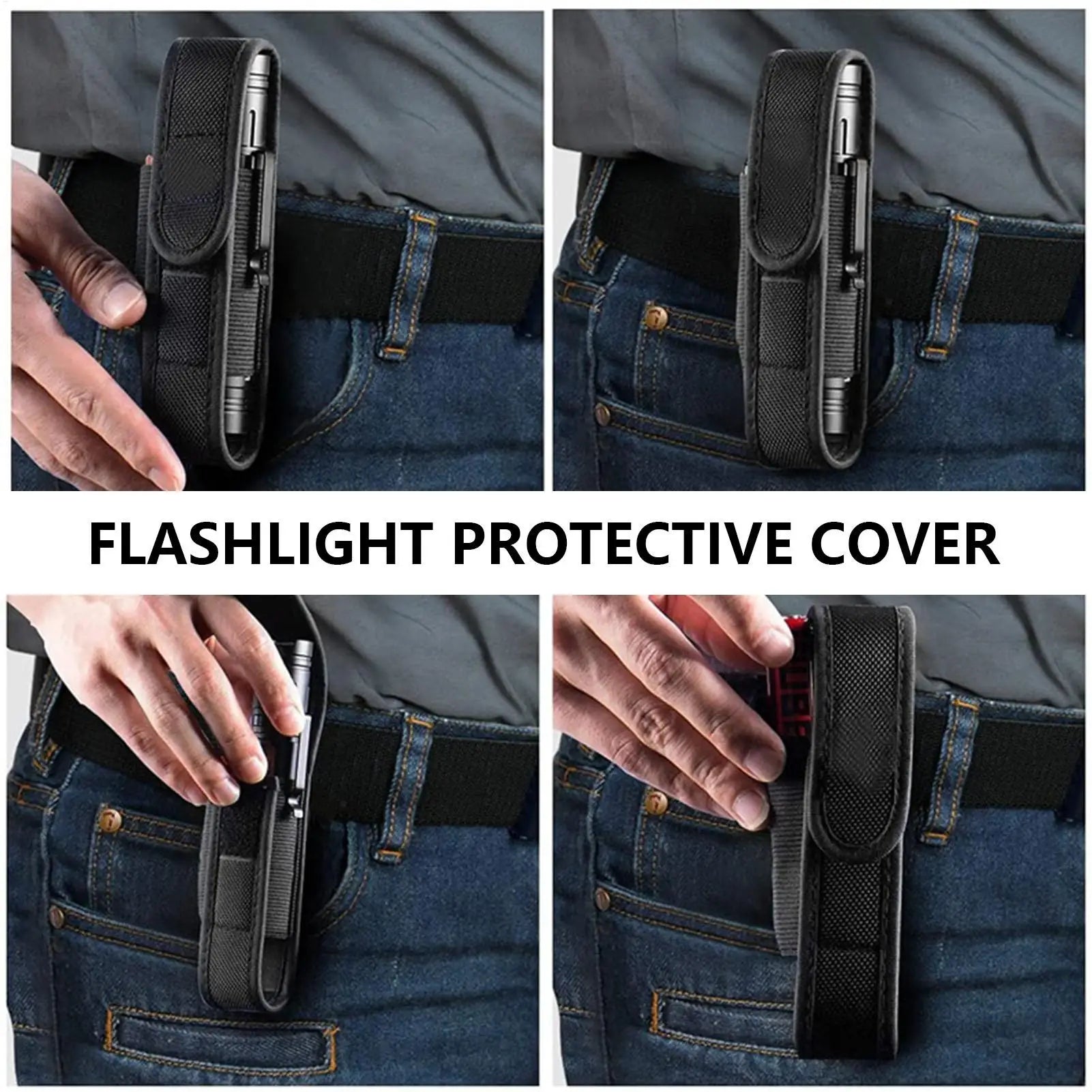 Flashlight Cover Case Pouch LED Torch Nylon Protective Hunting