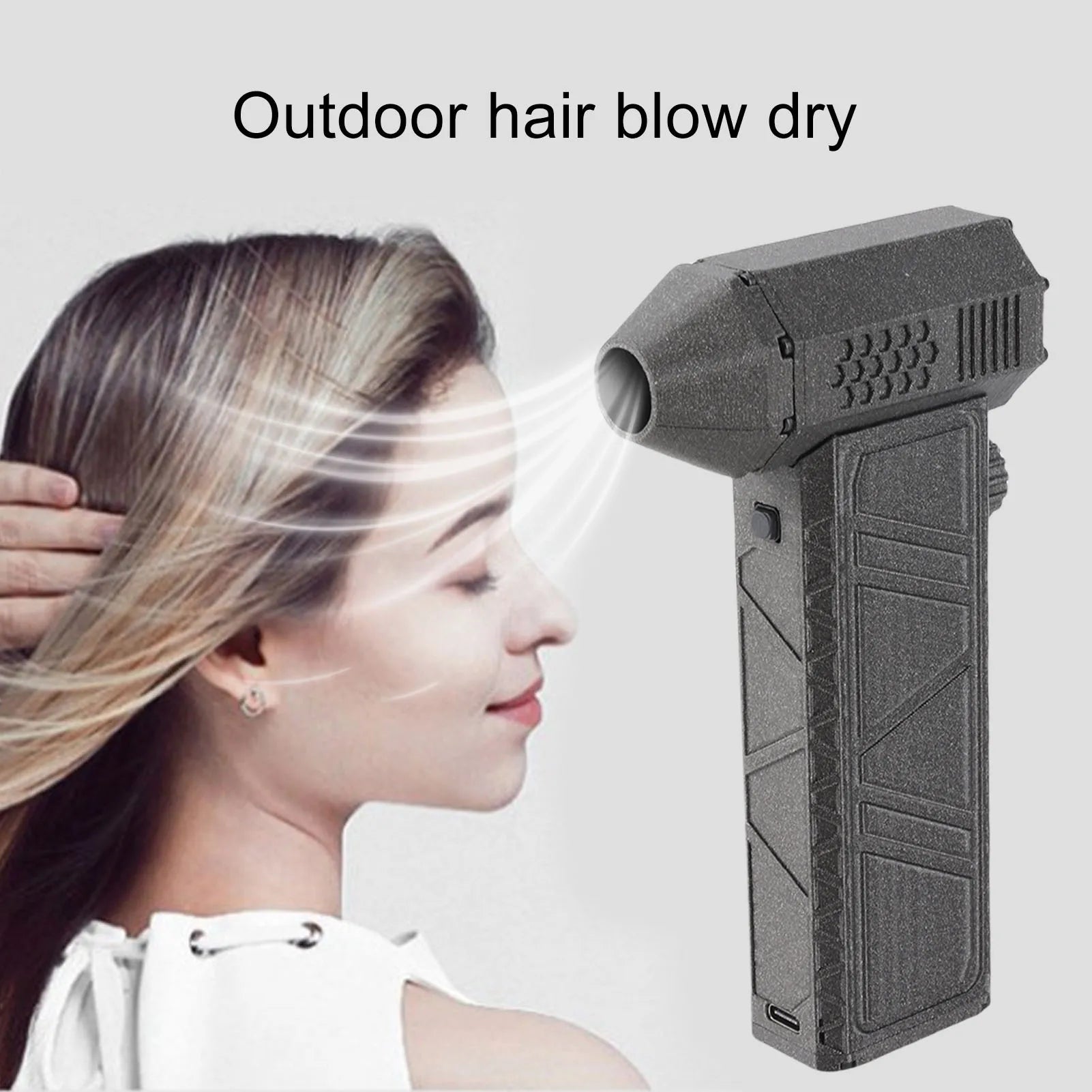 Jet Dry Blower 300000RPM Electric Air Duster Stepless Speed Adjustment Type C QC15W Fast Charging for Computer Keyboard Zpaxo