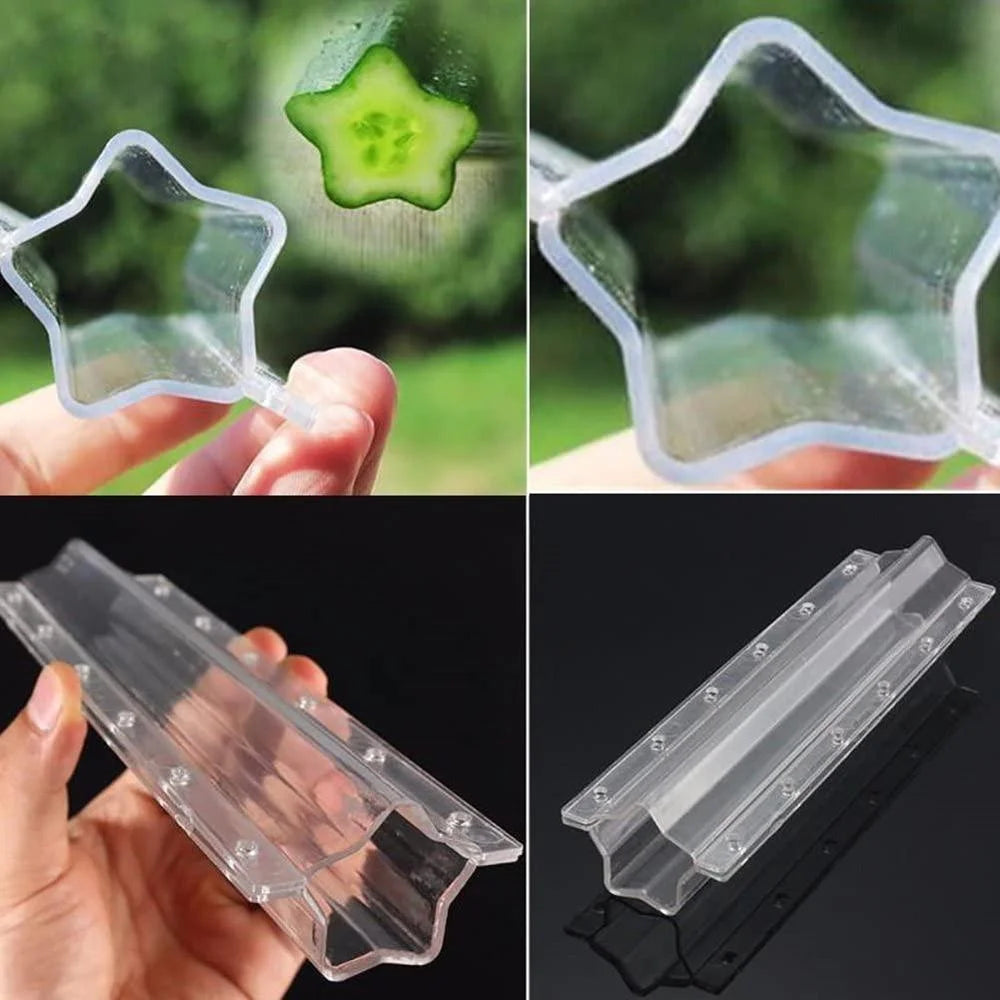 1pc Cucumber Shaping Mold Five Pointed Star Shape Heart-shaped Garden Vegetable Growth Forming Mould Kitchen Cooking Tools drop Zpaxo Pentagram