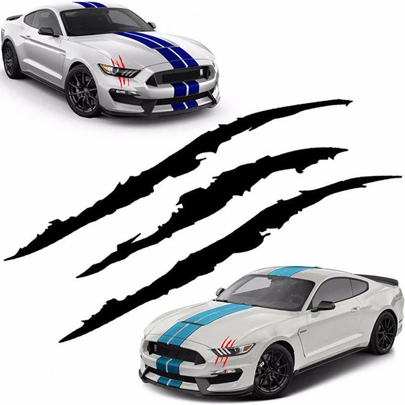 Car Styling Headlights Personalized Stickers Monster Claw Scratch