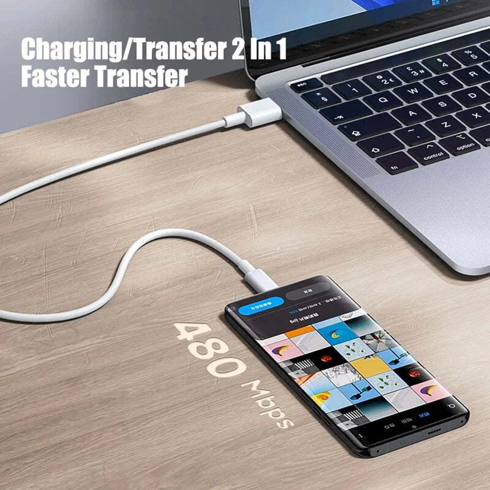 1m-2m 60W C Quick Charge Cable Fast Charger Cord USB Cables Phone Zpaxo