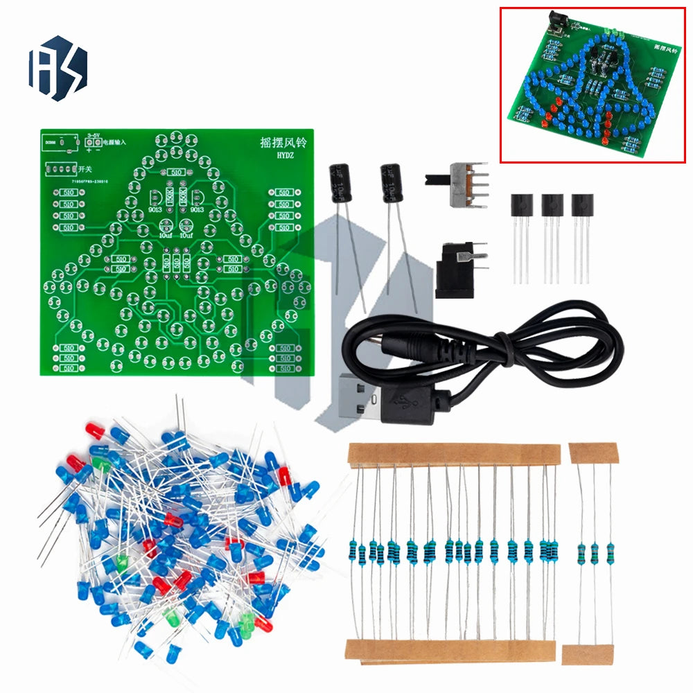 LED Swinging Bell Soldering Kit DIY Electronic Assembly Module STEM Education Project Zpaxo